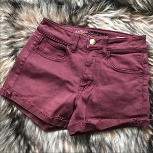 American Eagle Hi-Rise Distressed Shorts - Size 2